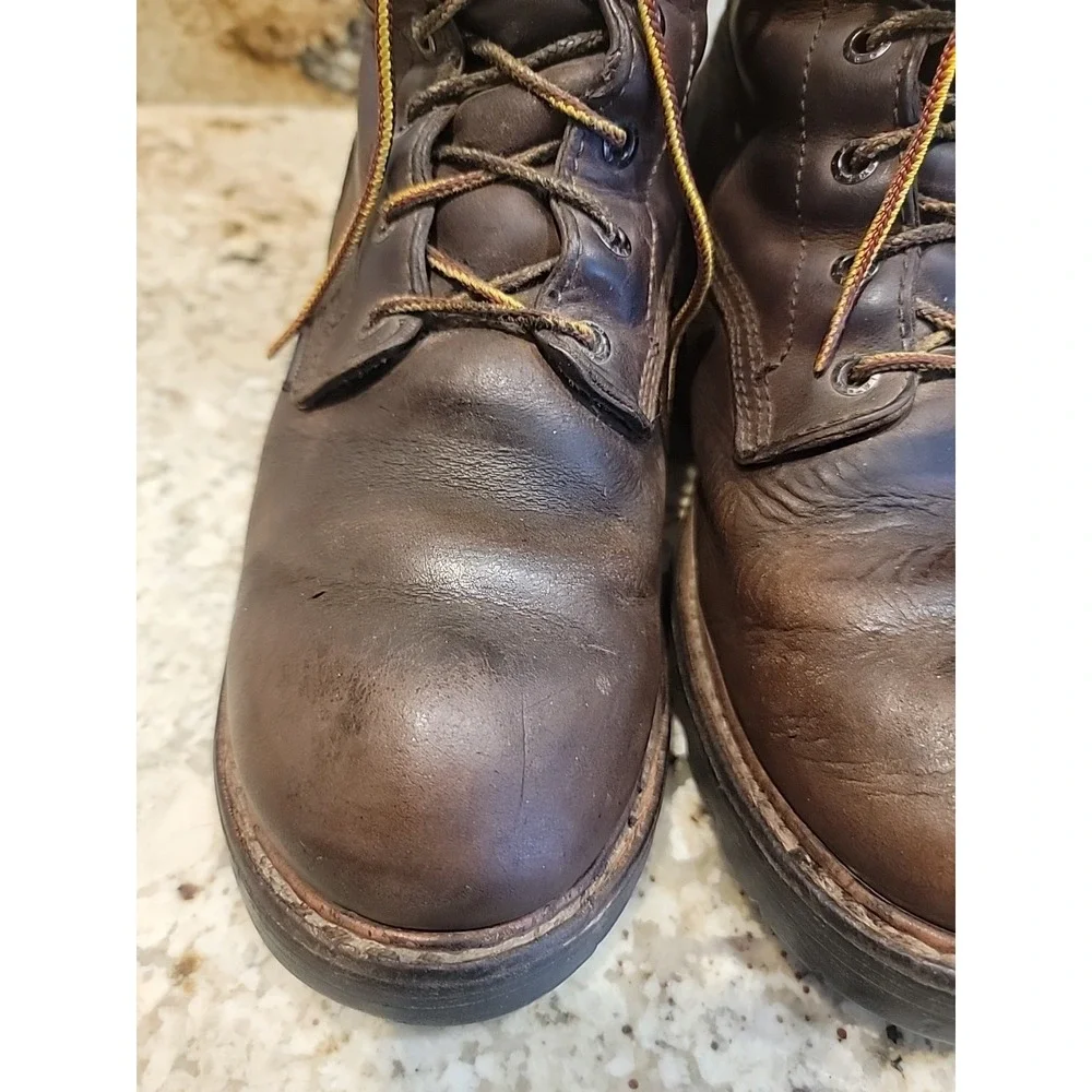 Red Wing Loggermax Leather Work Boots Mens 8.5D Leather Waterproof EH620 Vibram